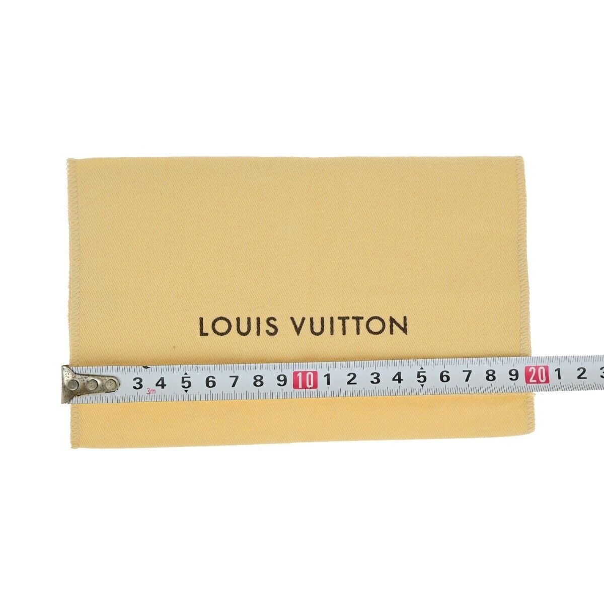 LOUIS VUITTON Logo 10 Set Dust Bag Drawstring Canvas Cotton Beige Brown 09EB819