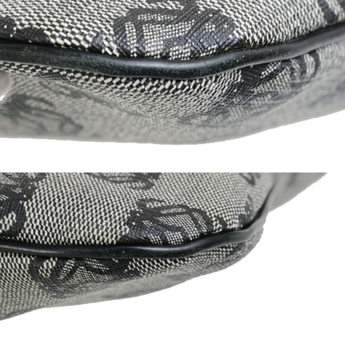 LOEWE Logo Anagram Crossbody Shoulder Bag PVC Leather Navy Blue GHW 32EC953