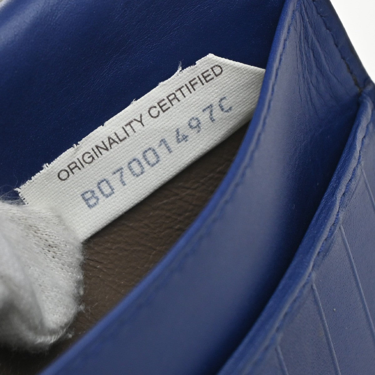 BOTTEGA VENETA Logo Intrecciato Long Bifold Wallet Leather Blue SHW 39KB006