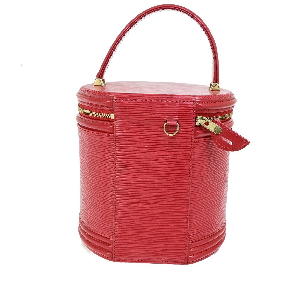 LOUIS VUITTON LV Logo Cannes Hand Vanity Bag Epi Leather Red M48037 35EC873