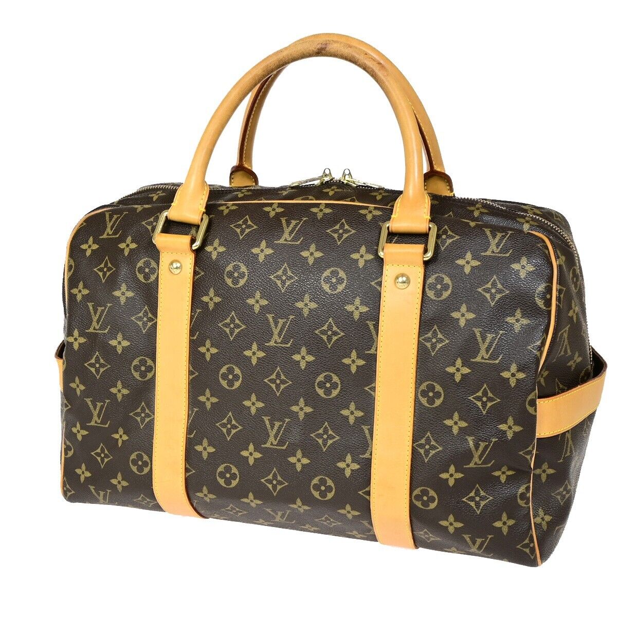 LOUIS VUITTON Carryall Travel Hand Bag Monogram Leather Brown M40074 22RF157