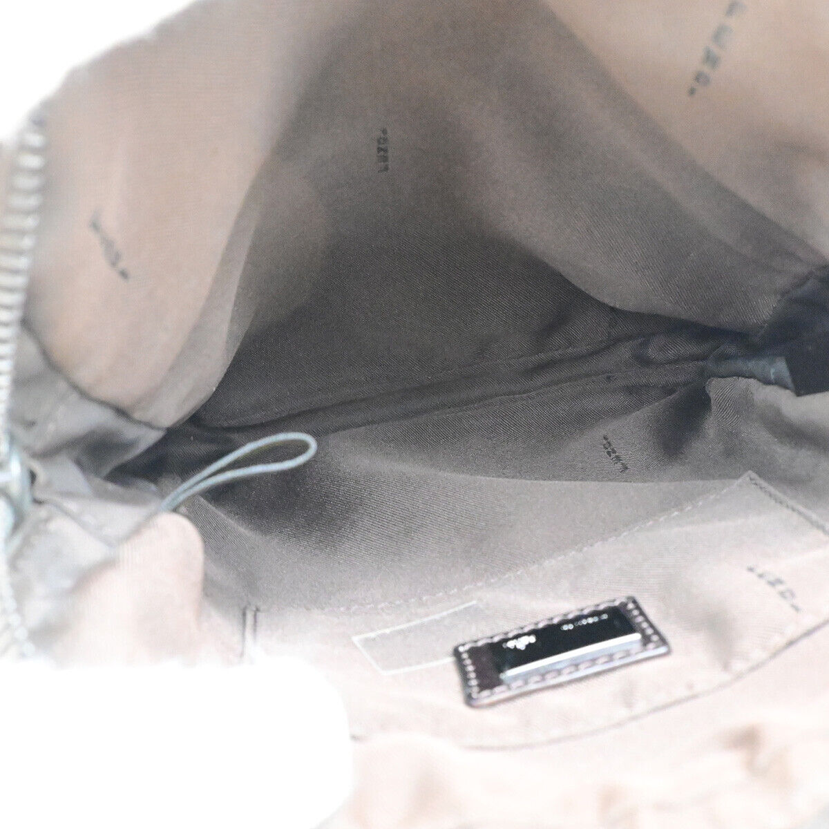 FENDI Logo Zucca Pattern Shoulder Bag Canvas Leather Brown SHW Italy 84SJ480