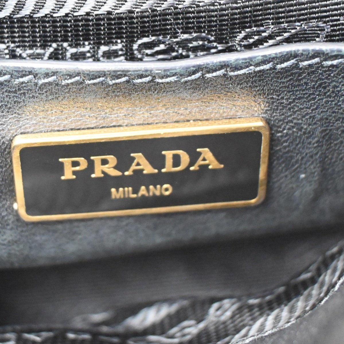 PRADA Logo Bow Shoulder Hand Tote Bag Nappa Leather Black GHW Italy 76KC644