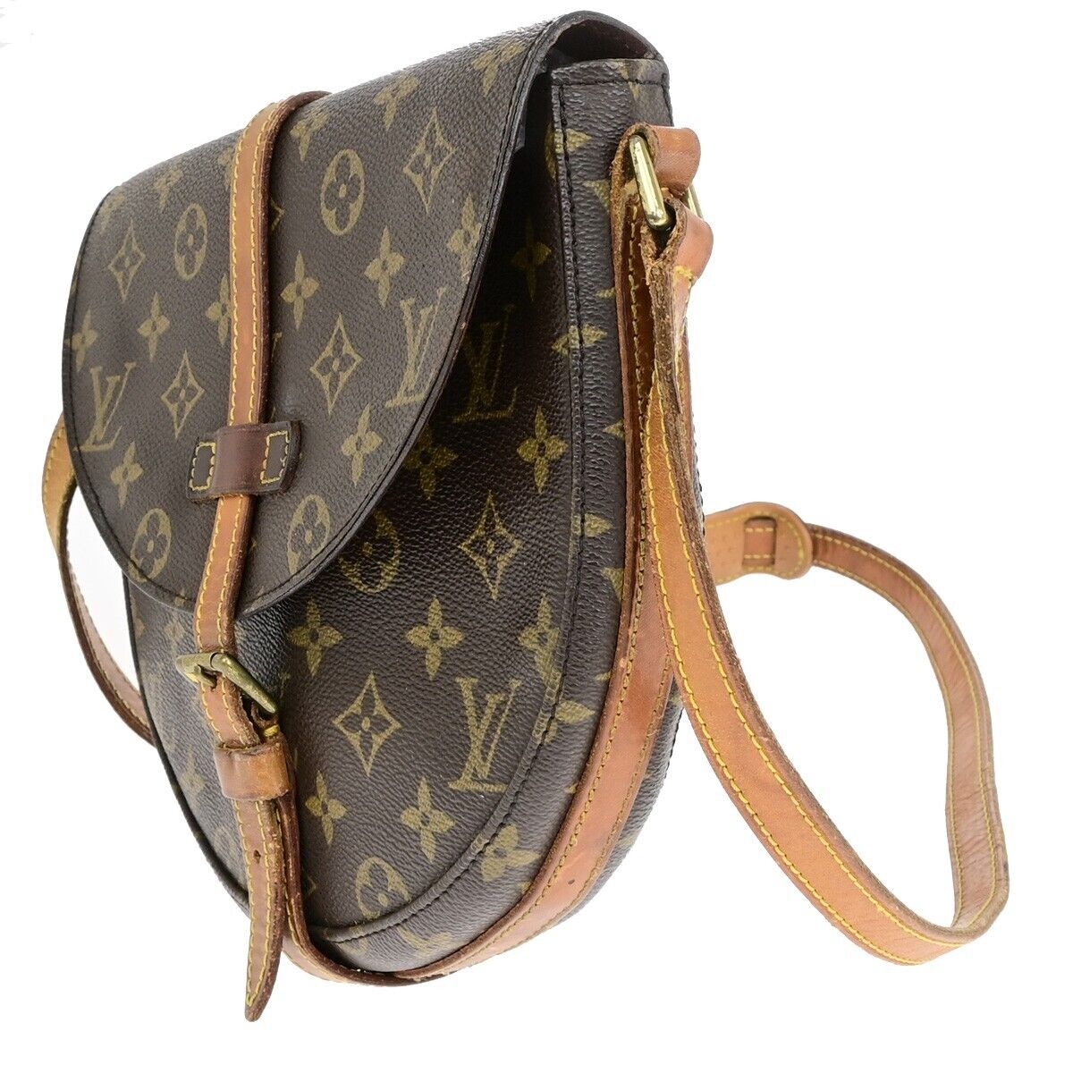 LOUIS VUITTONI Chantilly MM Shoulder Bag Monogram Leather Brown M51233 64EB704