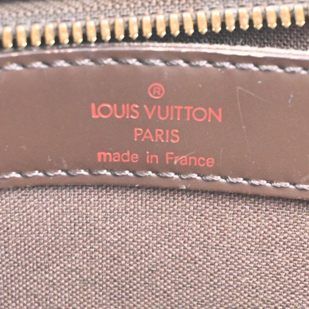 LOUIS VUITTON Naviglio Shoulder Bag Damier Ebene Leather Brown N45255 83CA735