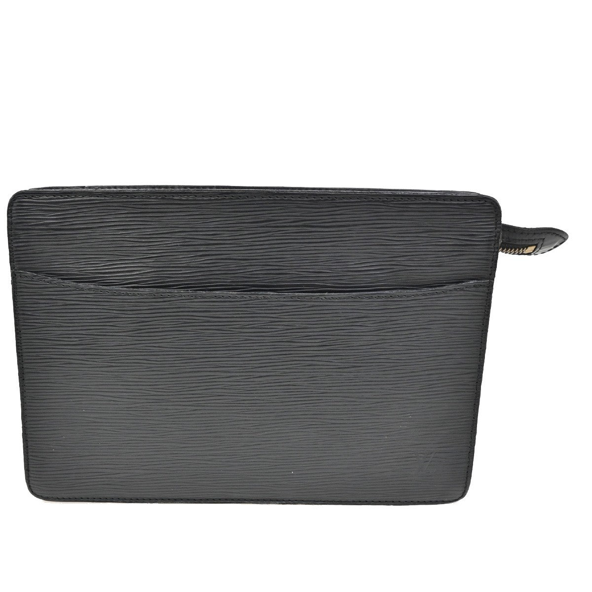 LOUIS VUITTON LV Pochette Homme Clutch Hand Bag Epi Leather Black M52522 02KB801