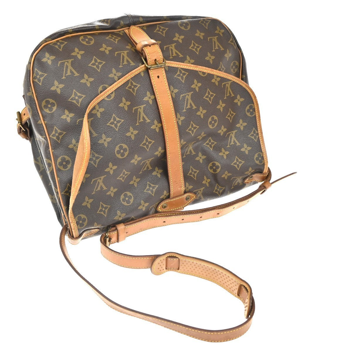 LOUIS VUITTON Saumur 35 Shoulder Bag Monogram Leather BN France M42254 76KC418