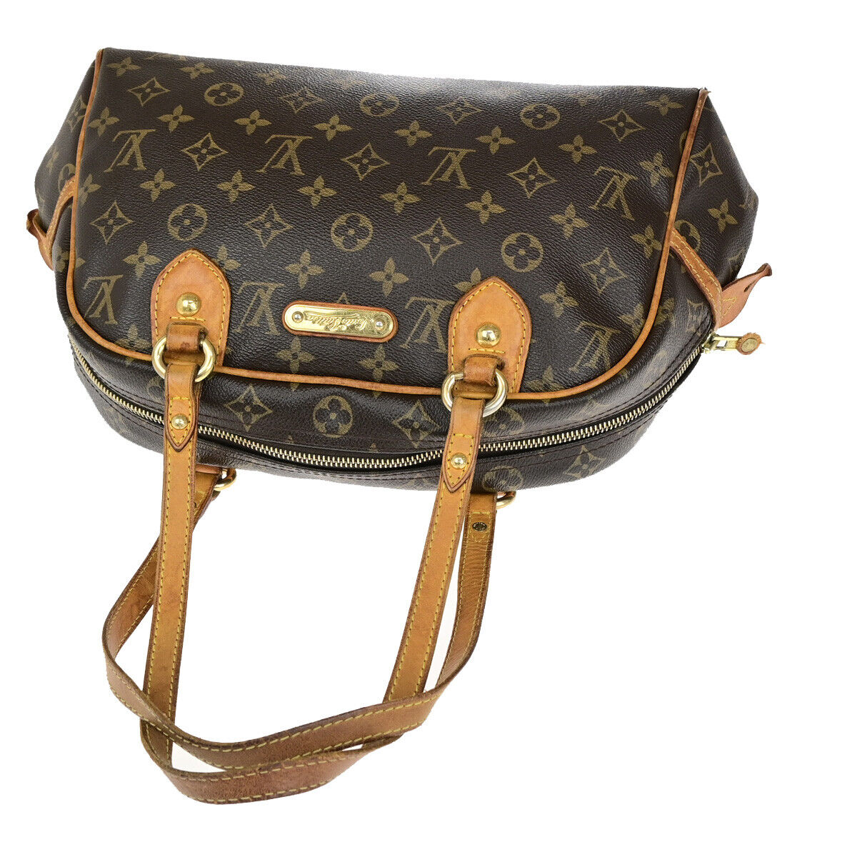 LOUIS VUITTON Montorgueil PM Shoulder Bag Monogram Leather Brown M95565 85SJ491