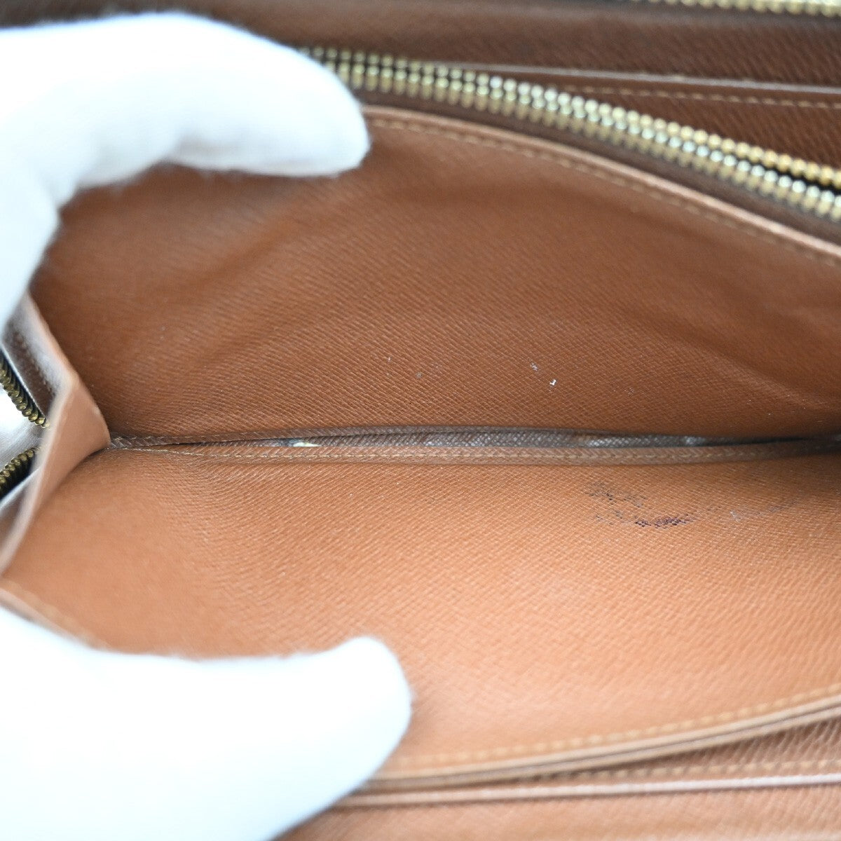 LOUIS VUITTON Zippy Wallet Long Bifold Monogram Leather Brown M60017 67EE177