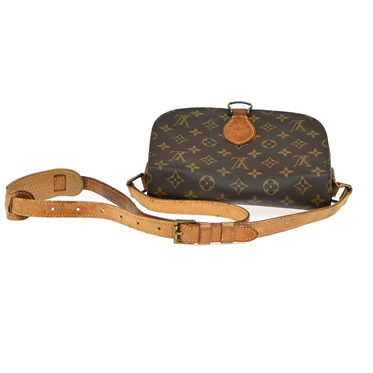 LOUIS VUITTON Saint Cloud GM Shoulder Bag Monogram Leather Brown M51242 66YJ074