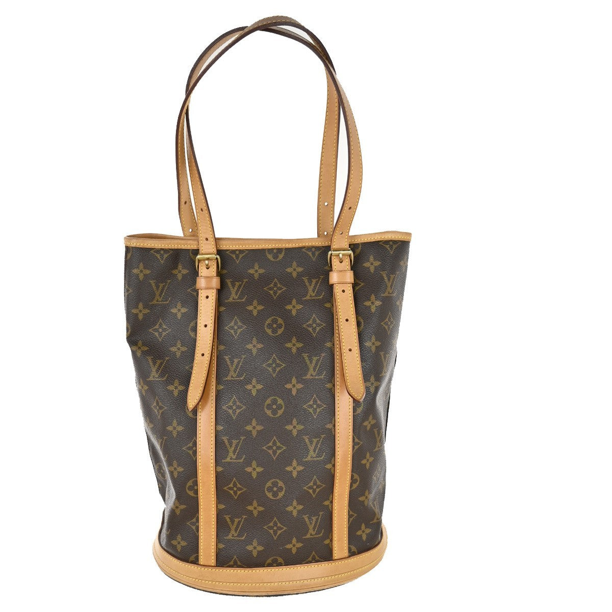 LOUIS VUITTON BUCKET GM Shoulder Tote Bag Monogram Leather Brown M42236 36TA304