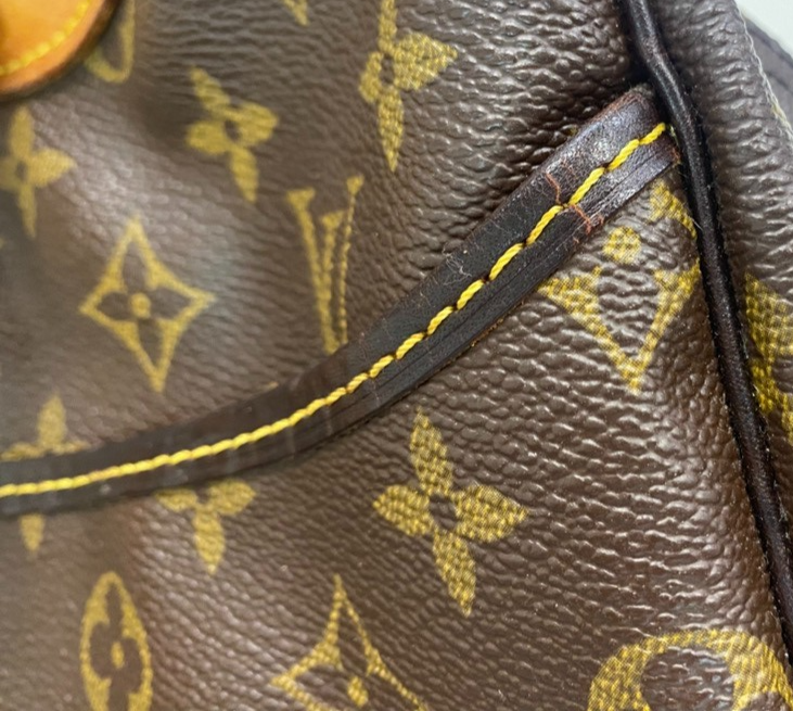 LOUIS VUITTON LV Logo Deauville Hand Bag Monogram Leather Brown M47270 65ZA315