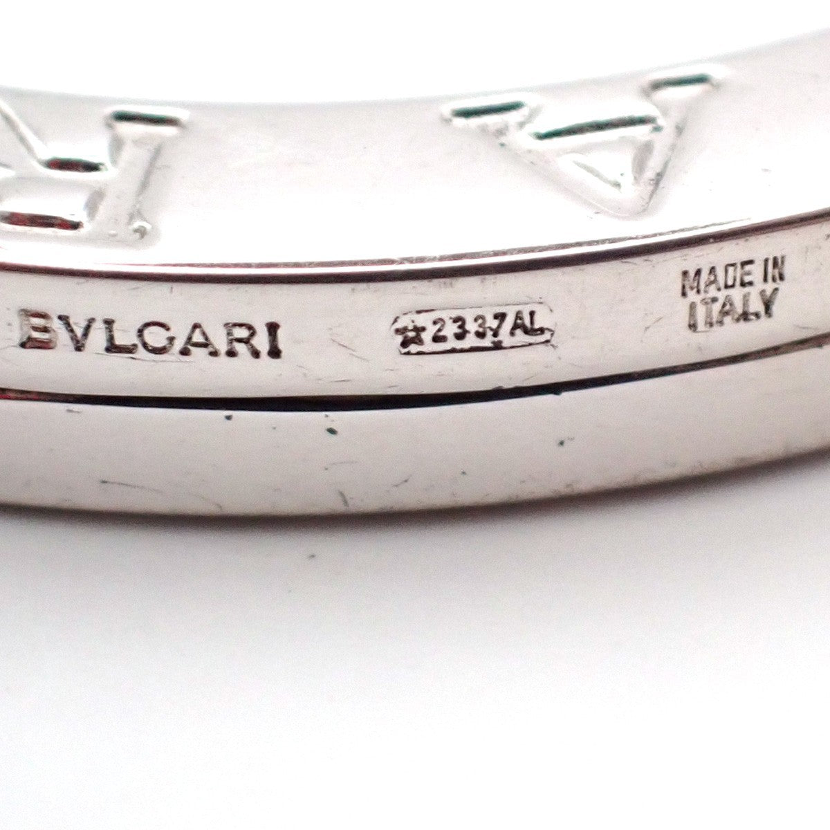 BVLGARI Logo Key Ring Silver Ag 925 Accessory Italy 02EG278