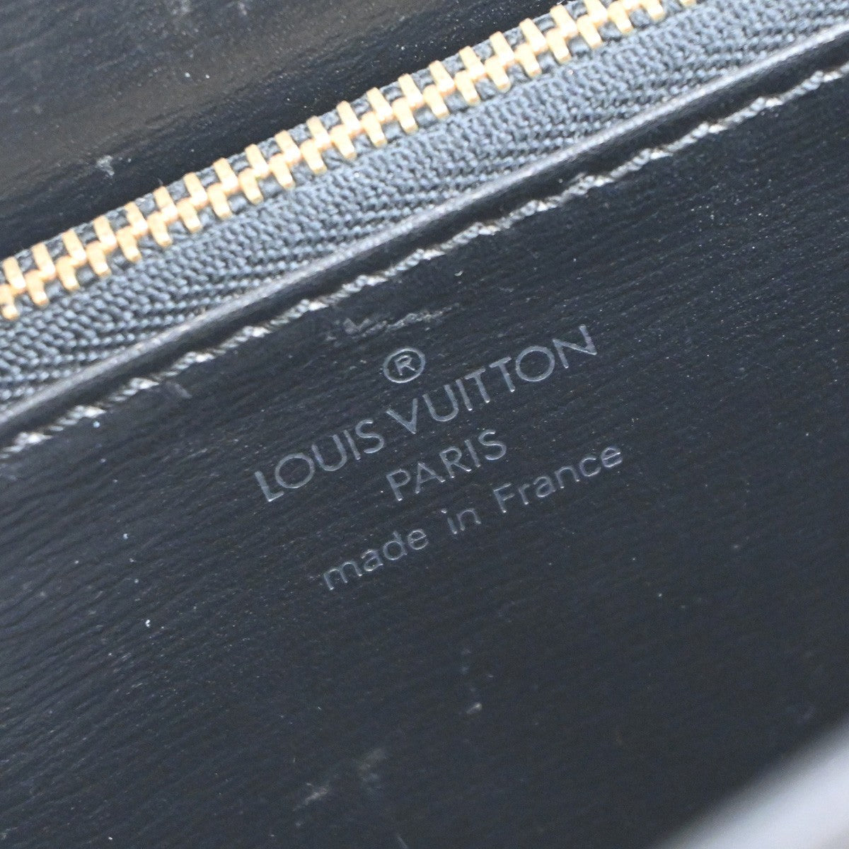 LOUIS VUITTON Logo Malesherbes Hand Bag Epi Leather Black France M52372 34KP419