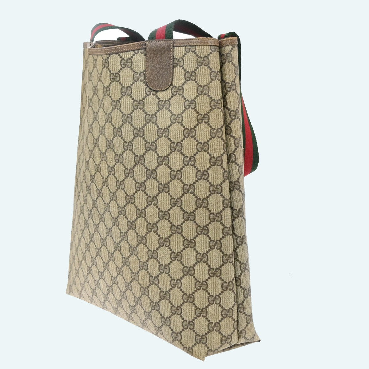 GUCCI PLUS GG Pattern Sherry Shoulder Tote Bag PVC Leather BE BN Italy 66SA109