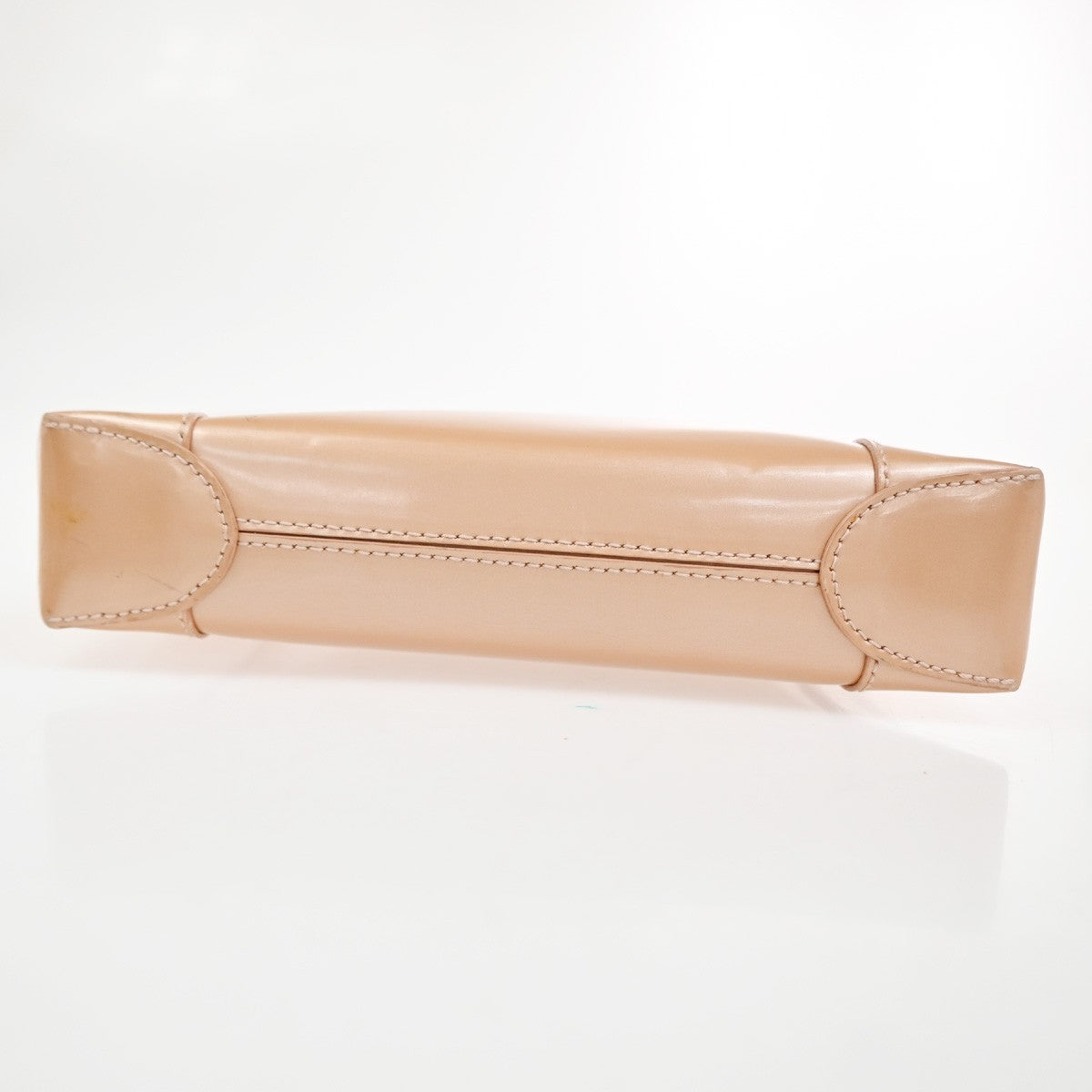 CHRISTIAN DIOR  Crossbody Shoulder Bag Patent Leather Beige SHW Italy 05CA914