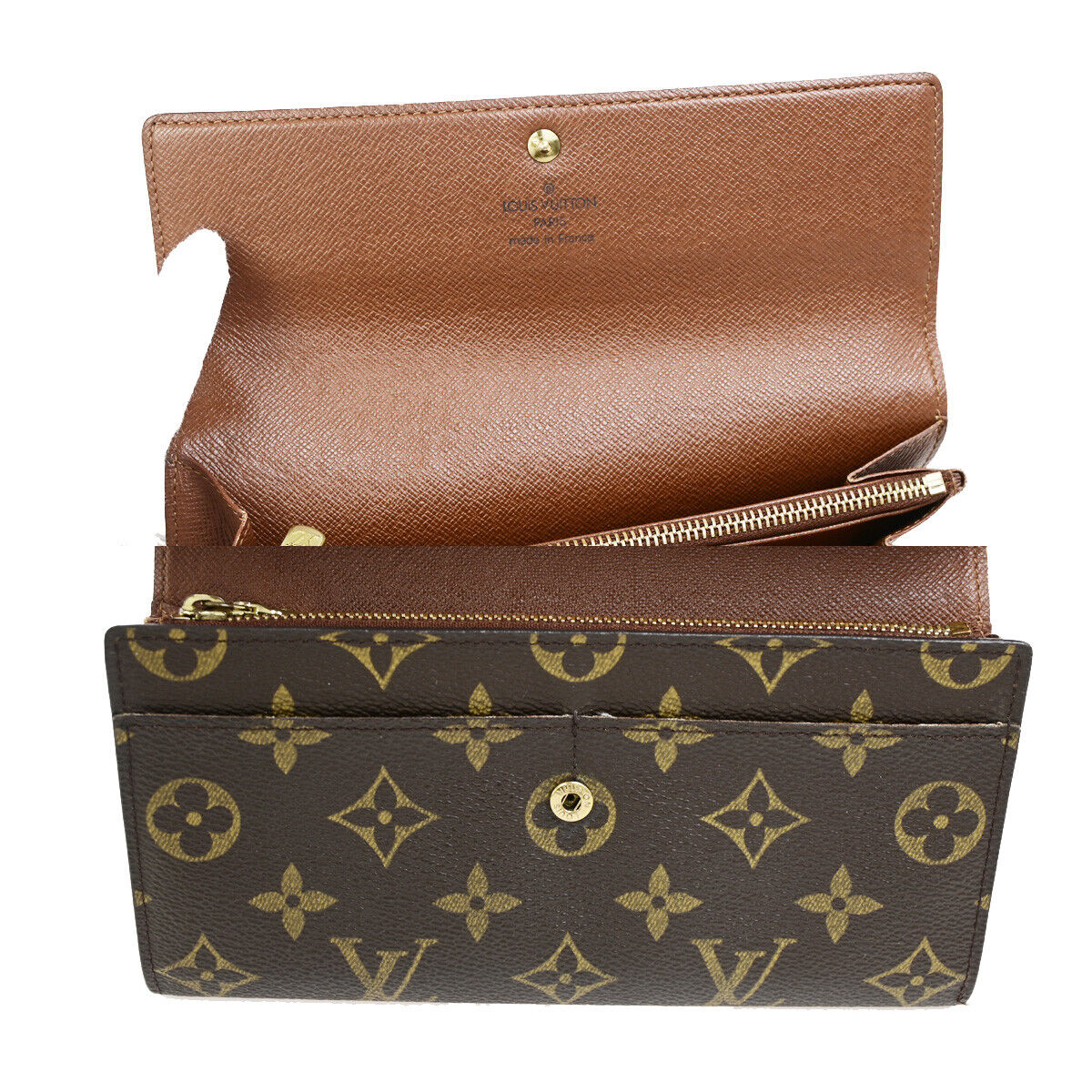LOUIS VUITTON Porte Monnaie Credit Long Wallet Monogram Leather M61725 69YG495