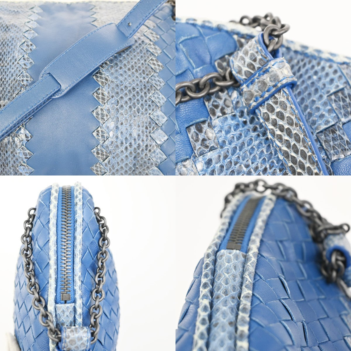 BOTTEGA VENETA Logo Intrecciato Shoulder Bag Embossing Leather BE Italy 12YH908
