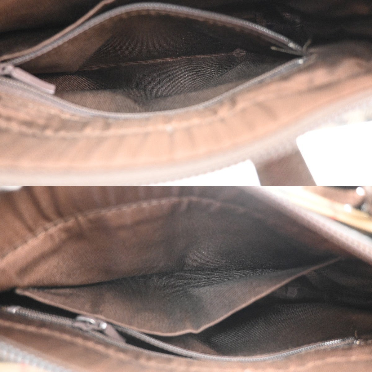 BURBERRY Logo Nova Check Small Hand Bag Canvas Leather Beige Brown GHW 87TA666