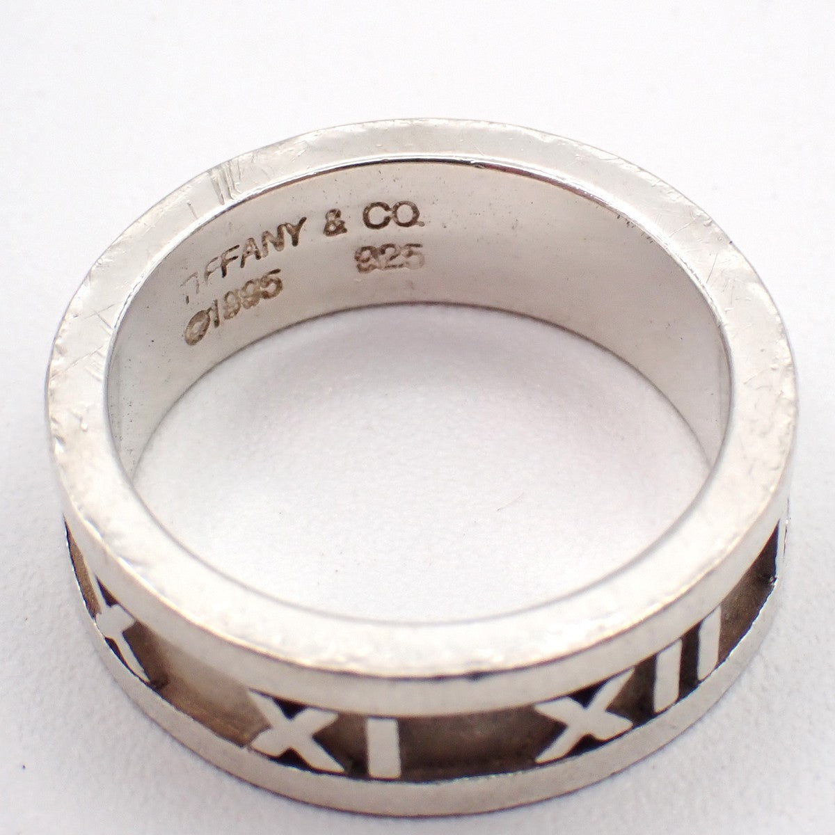 Tiffany & Co. Logo Roman Numeral Atlas Ring JP 13 US 6.5 Silver 925 01EG101