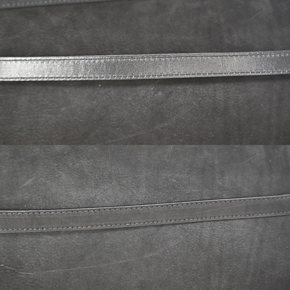 SALVATORE FERRAGAMO LOGO Vara 2Way Hand Bag Suede Leather Black Gold 64EA165