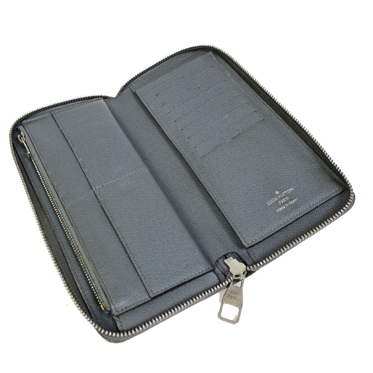 LOUIS VUITTON Long Zippy Wallet Vertical Wallet Taiga Gray Spain M32601 02KA292