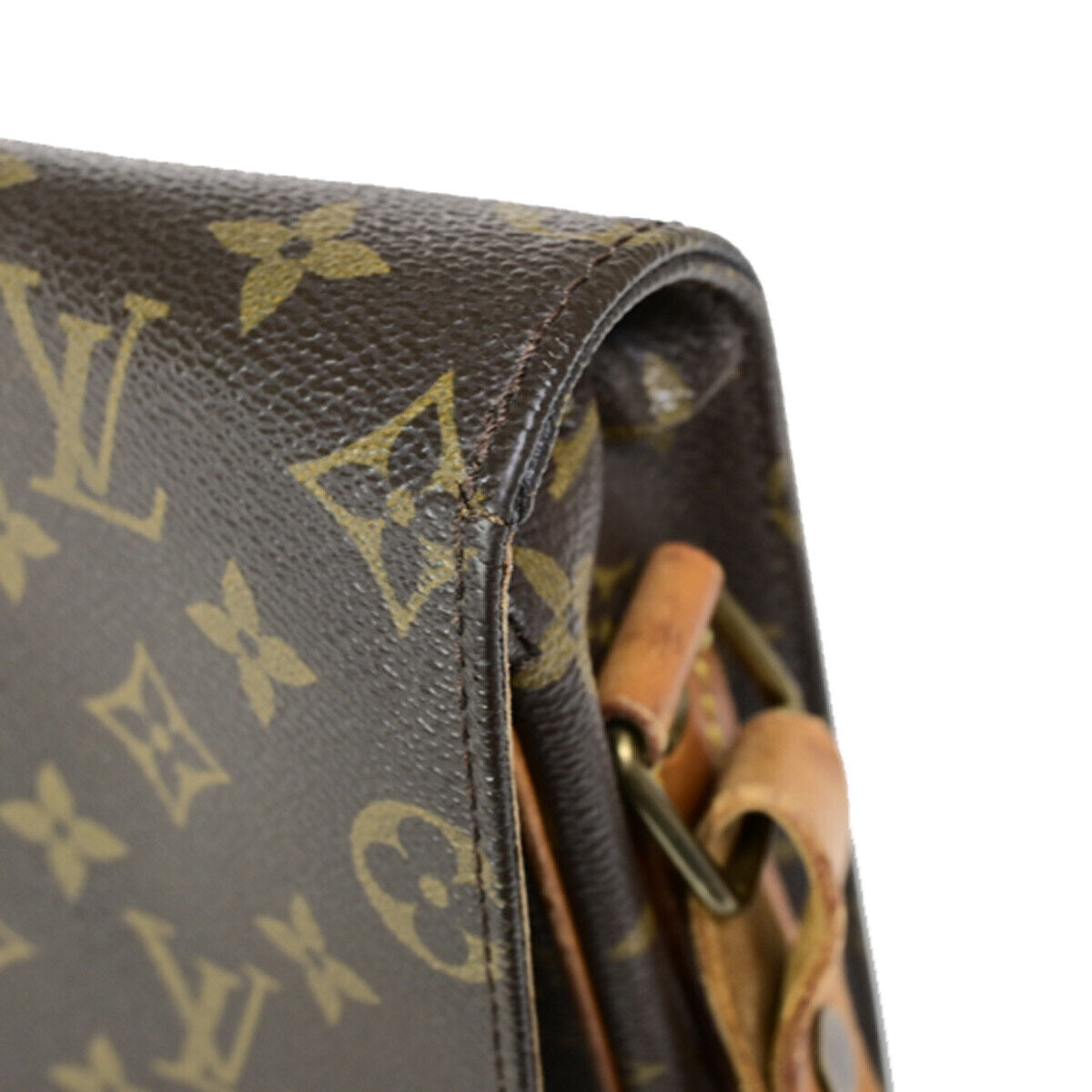 LOUIS VUITTON Cartouchiere GM Shoulder Bag Monogram Leather Brown M51252 65YG465