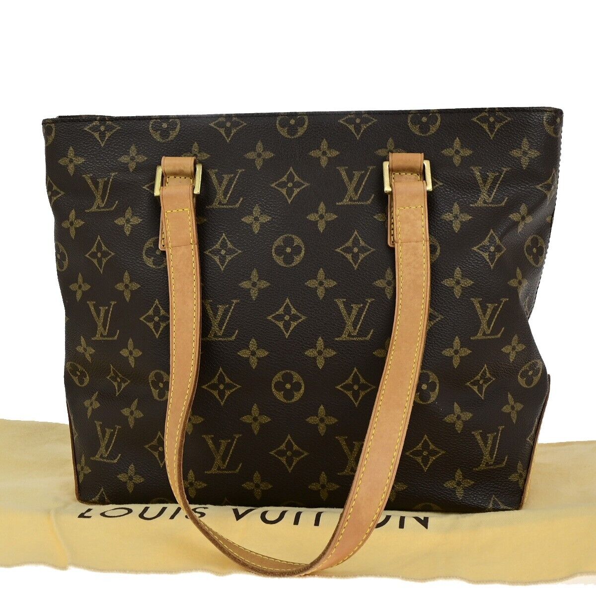 LOUIS VUITTON Cabas Piano Shoulder Bag Monogram Leather Brown M51148 77SJ595