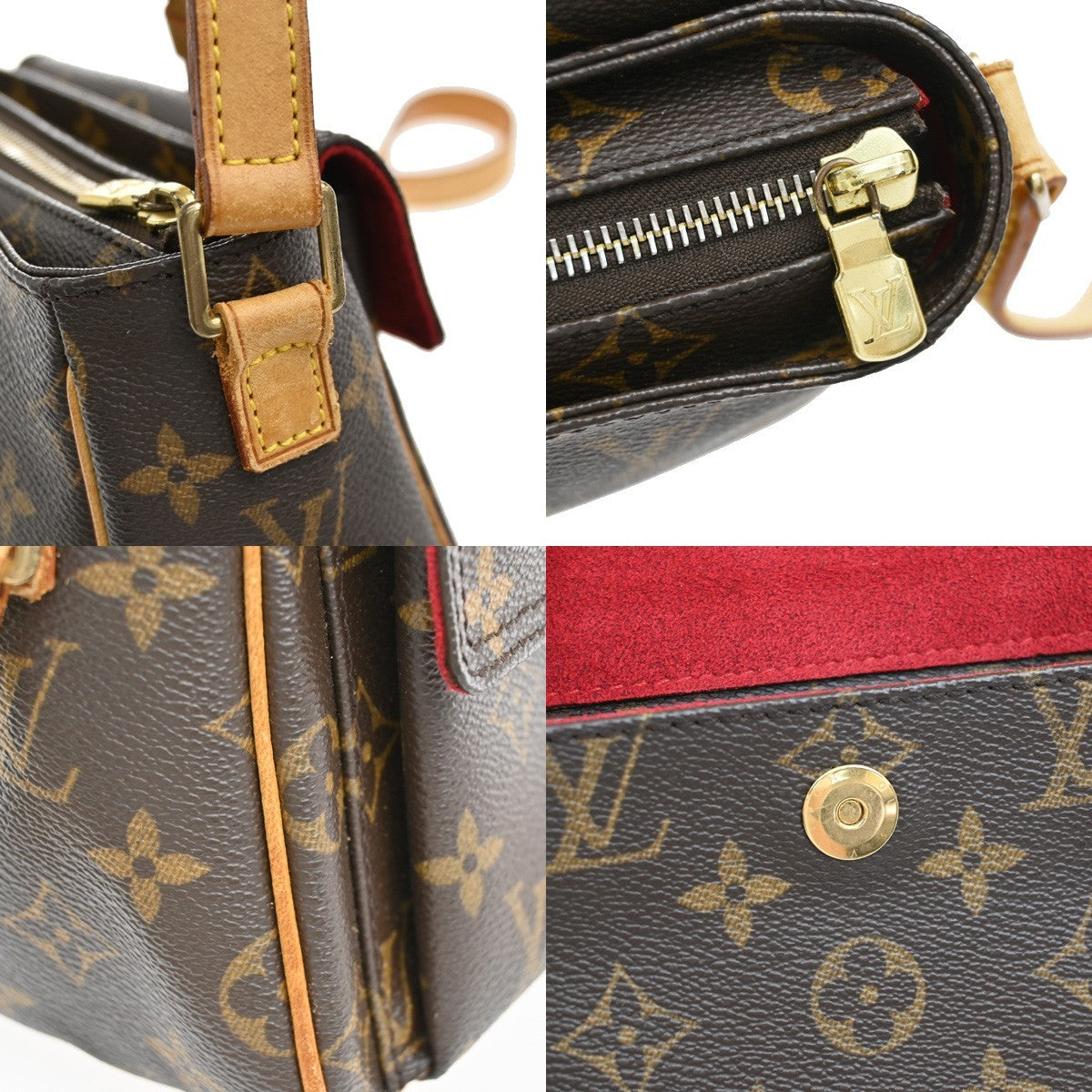 LOUIS VUITTON Viva Cite PM Shoulder Bag Monogram Leather Brown M51165 41AA086