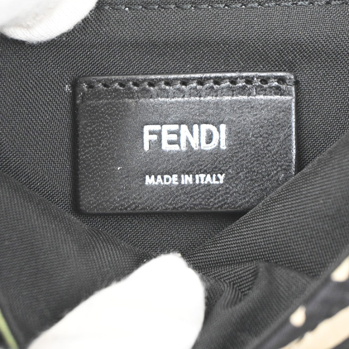 FENDI Logo Mamma Baguette Camouflage Bum Shoulder Bag Nylon Leather SHW 667RL908