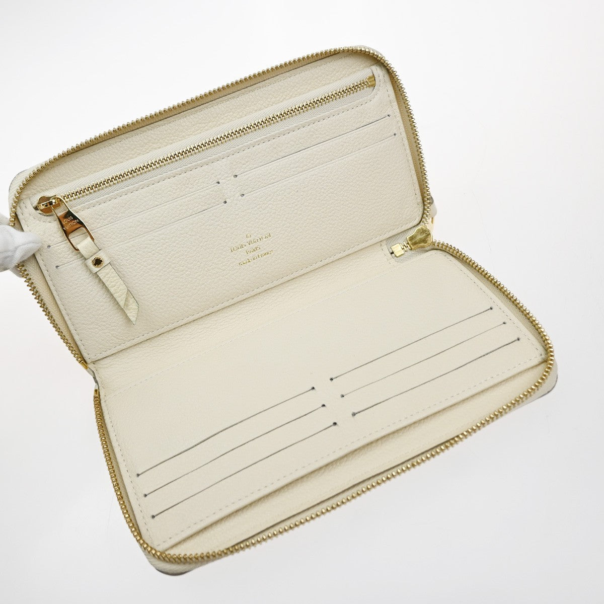 LOUIS VUITTON Secret Long Wallet Monogram Empreinte White M93437 77MA577