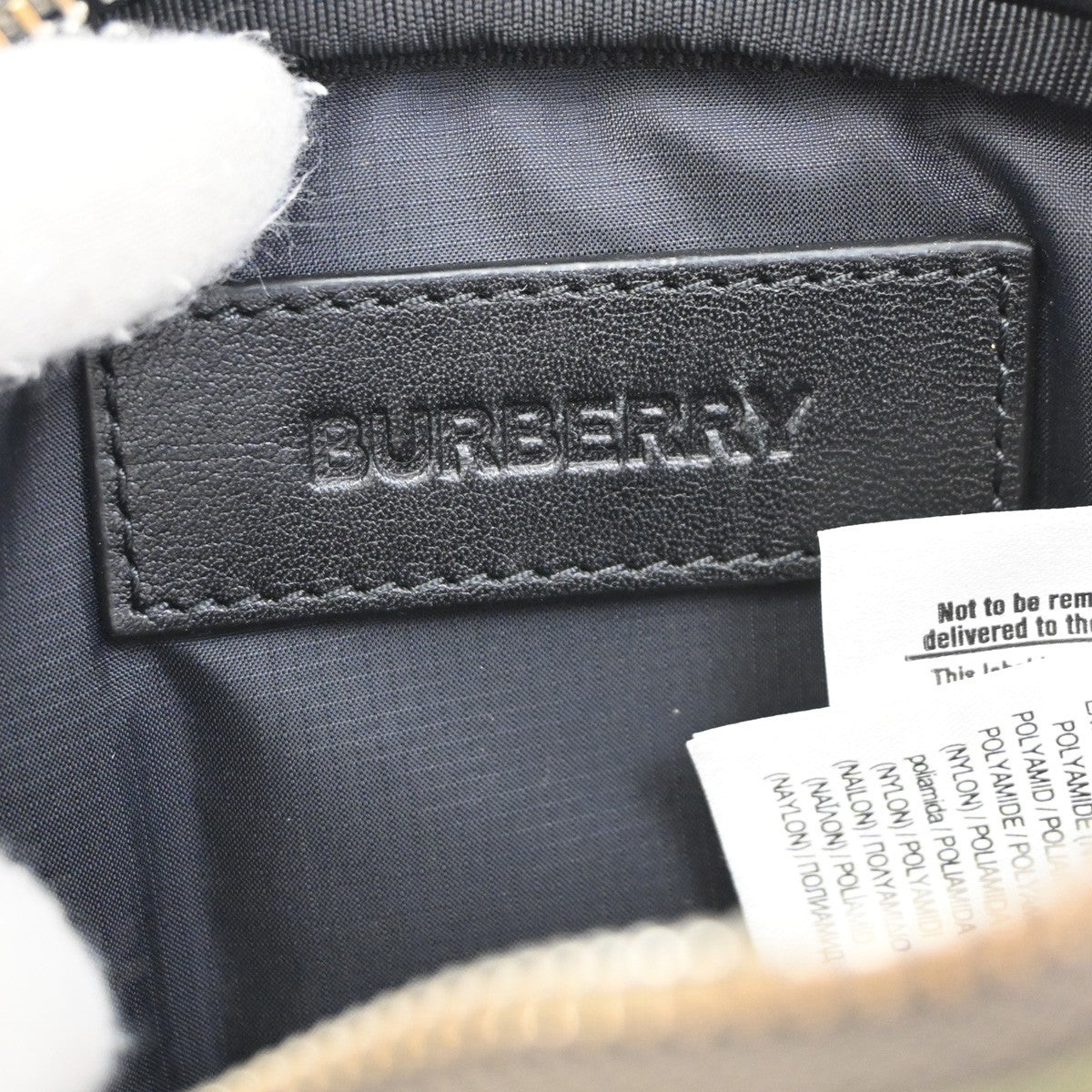 BURBERRY Logo Bum Body Bag Nylon Green SHW 34KB759