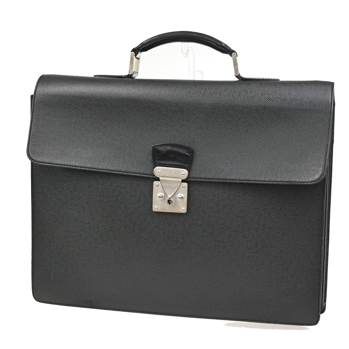 LOUIS VUITTON LV Moskova Briefcase Hand Bag Taiga Leather Ardoise M30032 64KC746