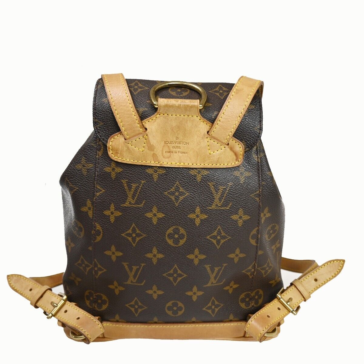 LOUIS VUITTON Montsouris MM Backpack Bag Monogram Leather Brown M51136 11HB861