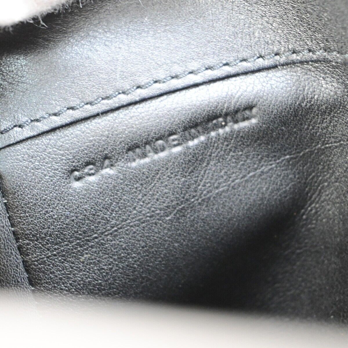 CARTIER Logo Panther Shoulder Bag Leather Black GHW Made in Italy 77EC368