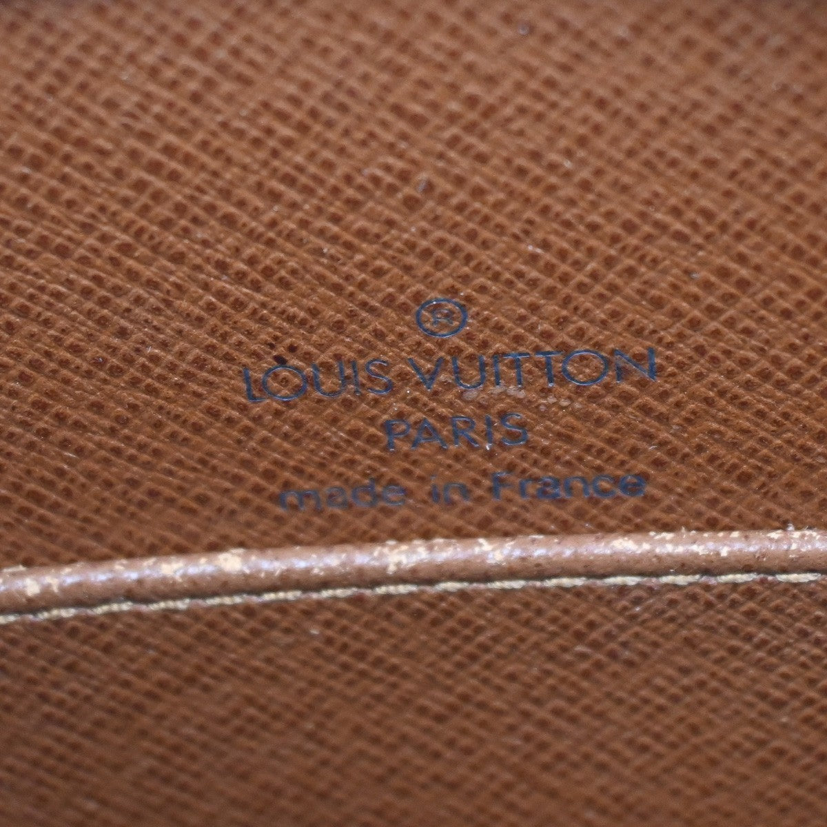 LOUIS VUITTON Logo Drouot Shoulder Bag Monogram Leather Brown M51290 74ZA349