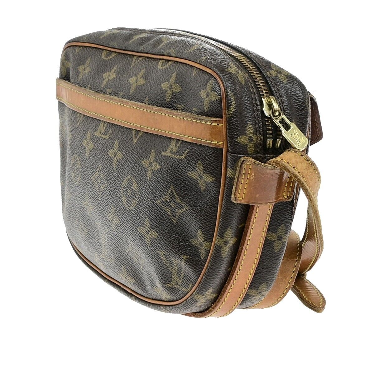 LOUIS VUITTON Jeune Fille PM Shoulder Bag Monogram Leather Brown M51227 61EE025