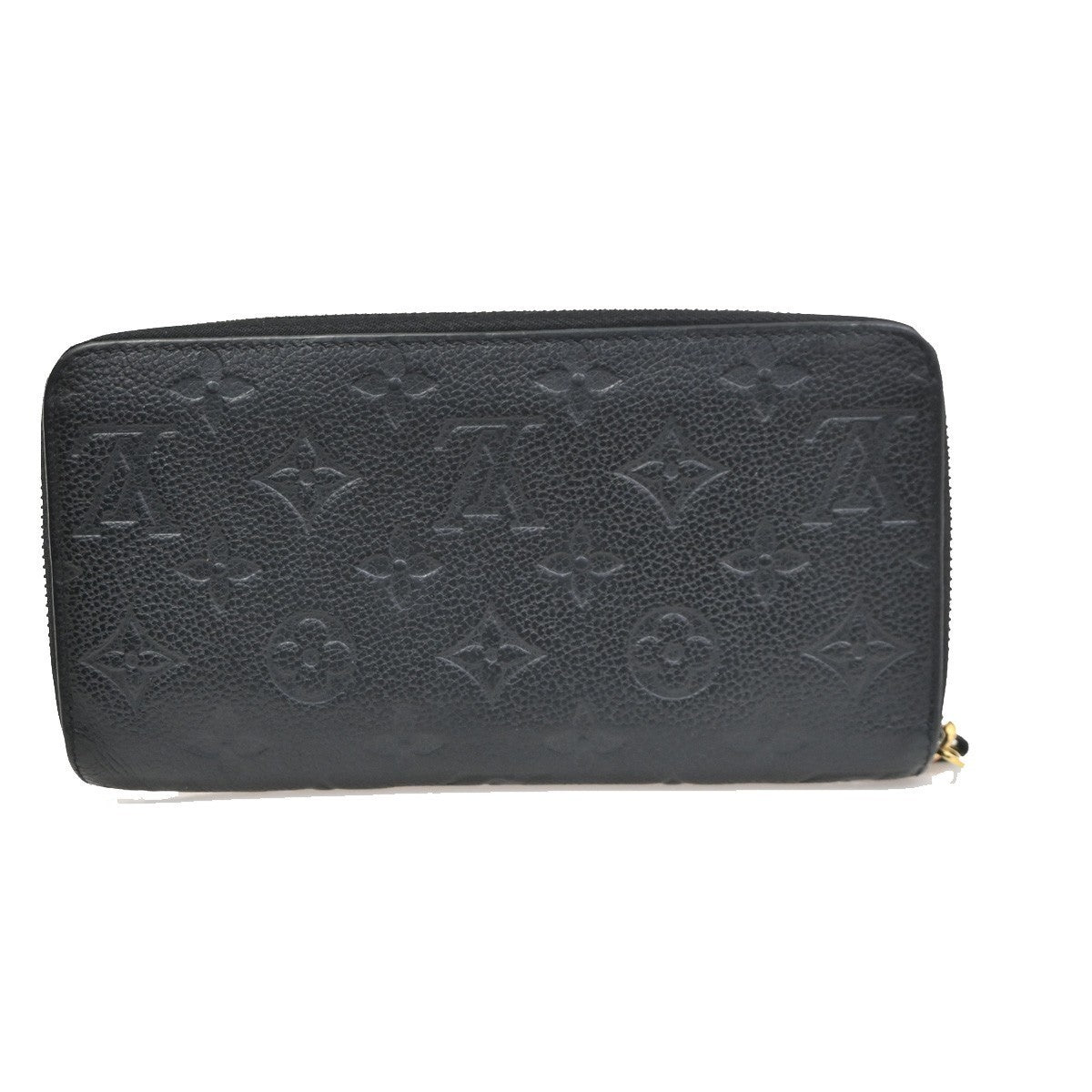 LOUIS VUITTON Zippy Long Wallet Monogram Empreinte Leather Black M61864 80KD173