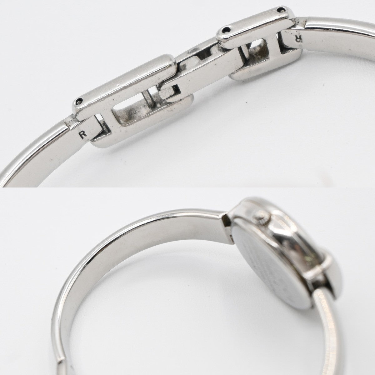 GUCCI 1400L Watch Quartz Bangle Bracelet 25 mm Stainless Steel Silver 02LC586