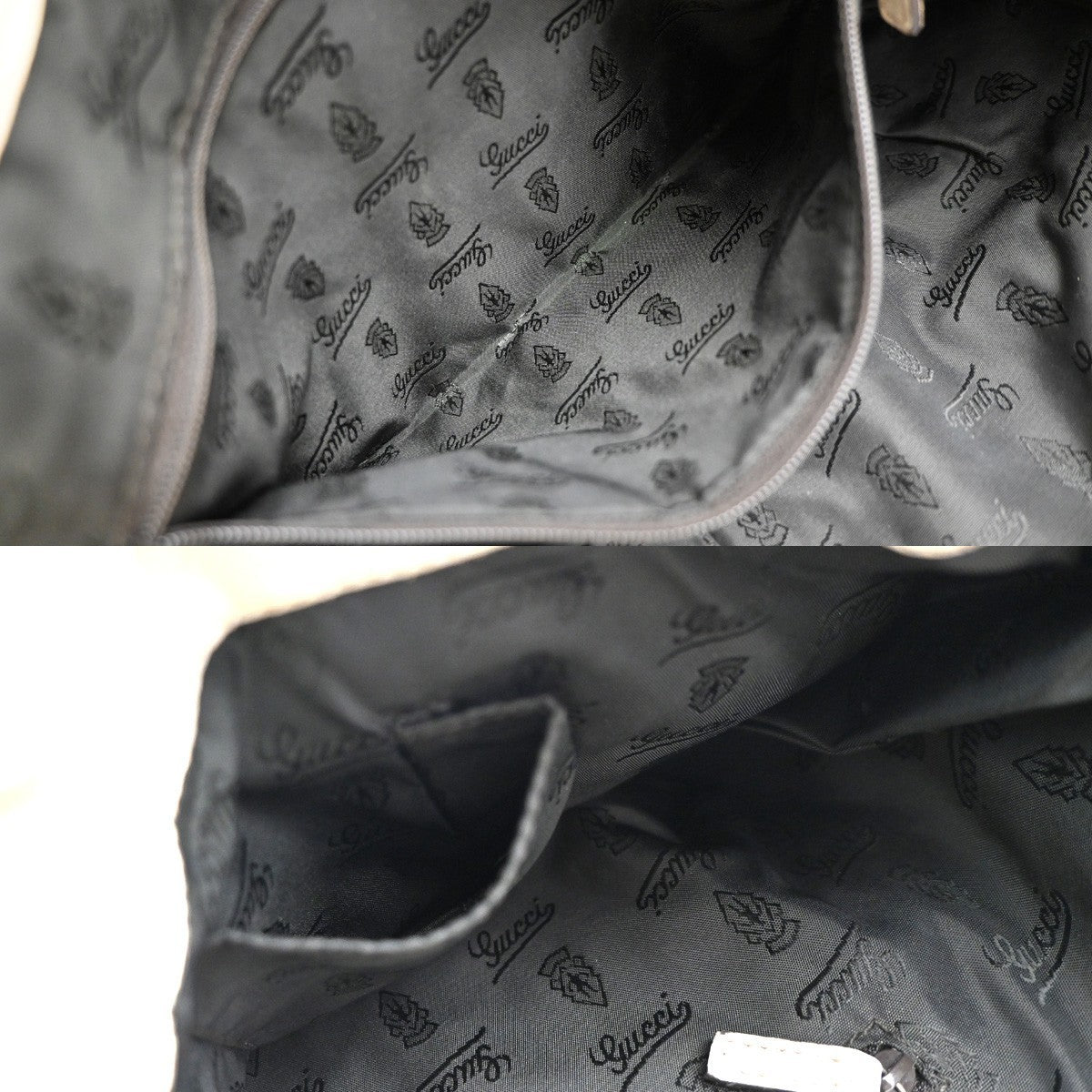 GUCCI GG Pattern Shoulder Tote Bag Canvas Leather Brown White GHW Italy 31EG320