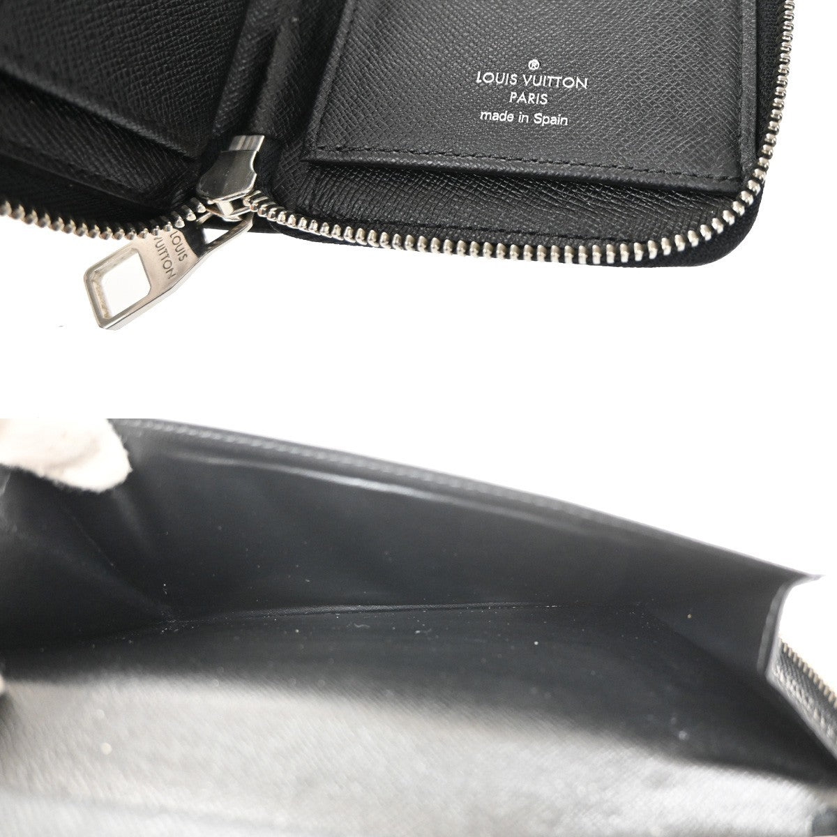 LOUIS VUITTON Long Zippy Wallet Vertical Damier Graphite Leather N63095 83KB339