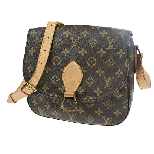 LOUIS VUITTON Saint Cloud GM Shoulder Bag Monogram Leather Brown M51242 87YG518