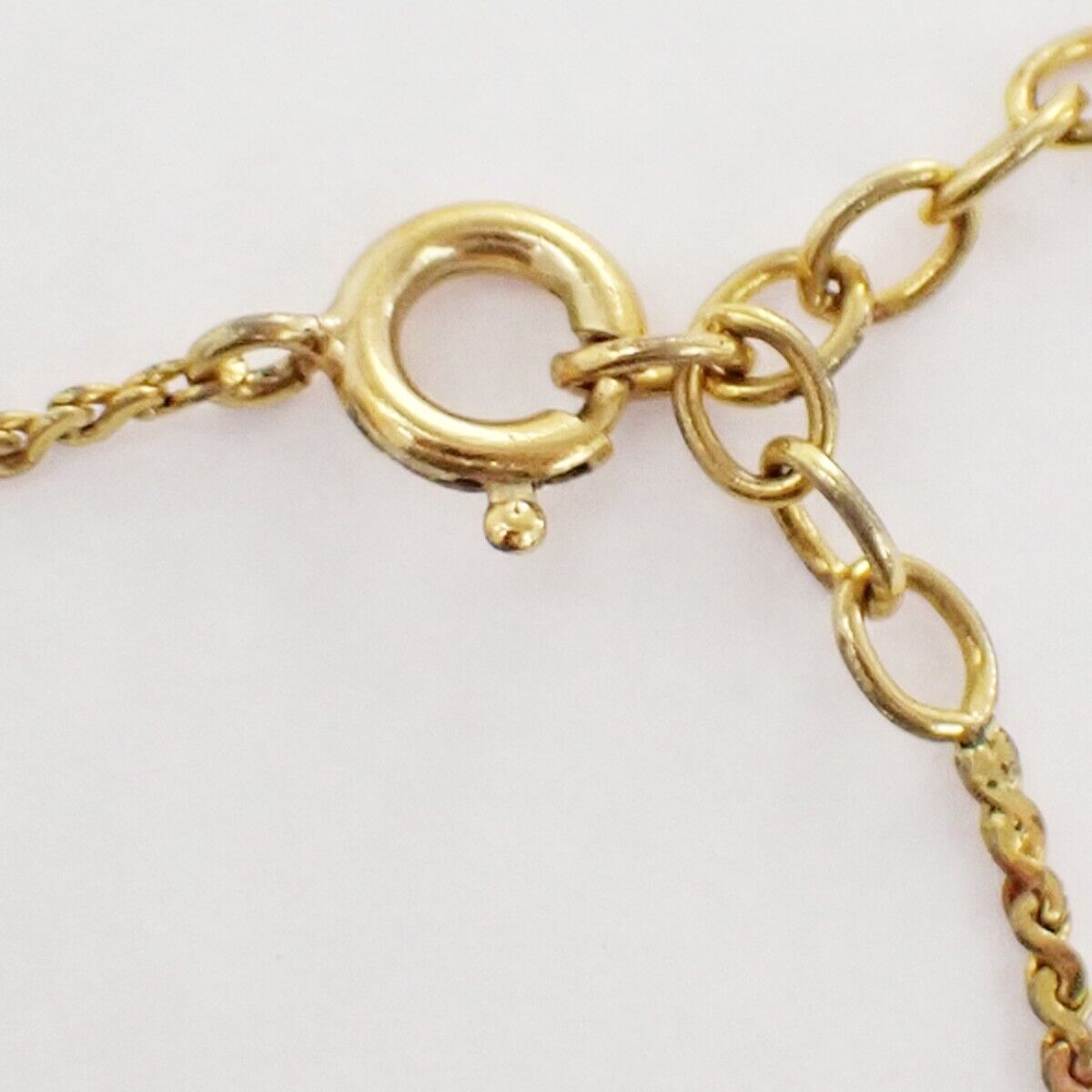 CHRISTIAN DIOR CD Logo Pendant Charm Necklace Gold Accessory 05ED432