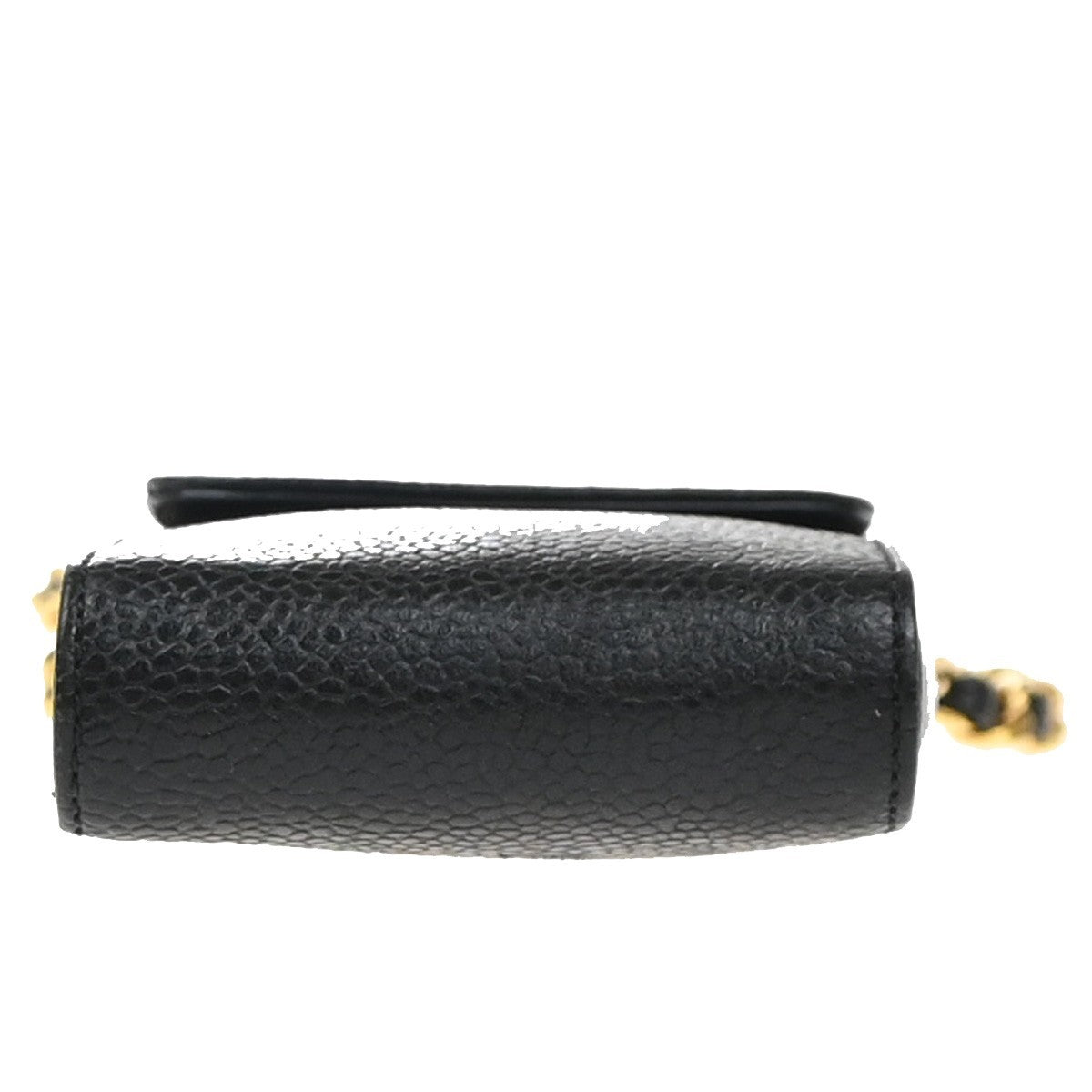 CHANEL Mini Cigarette Case Bag Grained Calfskin Leather Black Vintage 99RP057