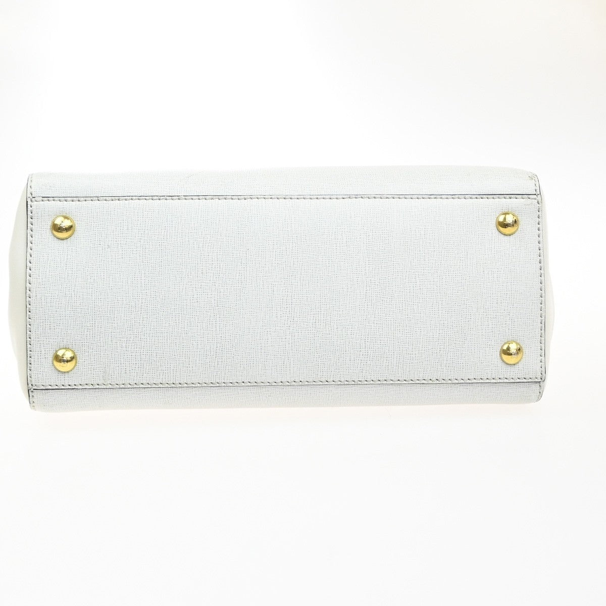 FENDI Logo 2Jours 2Way Shoulder Hand Bag Leather Charm White GHW Italy 70YH941