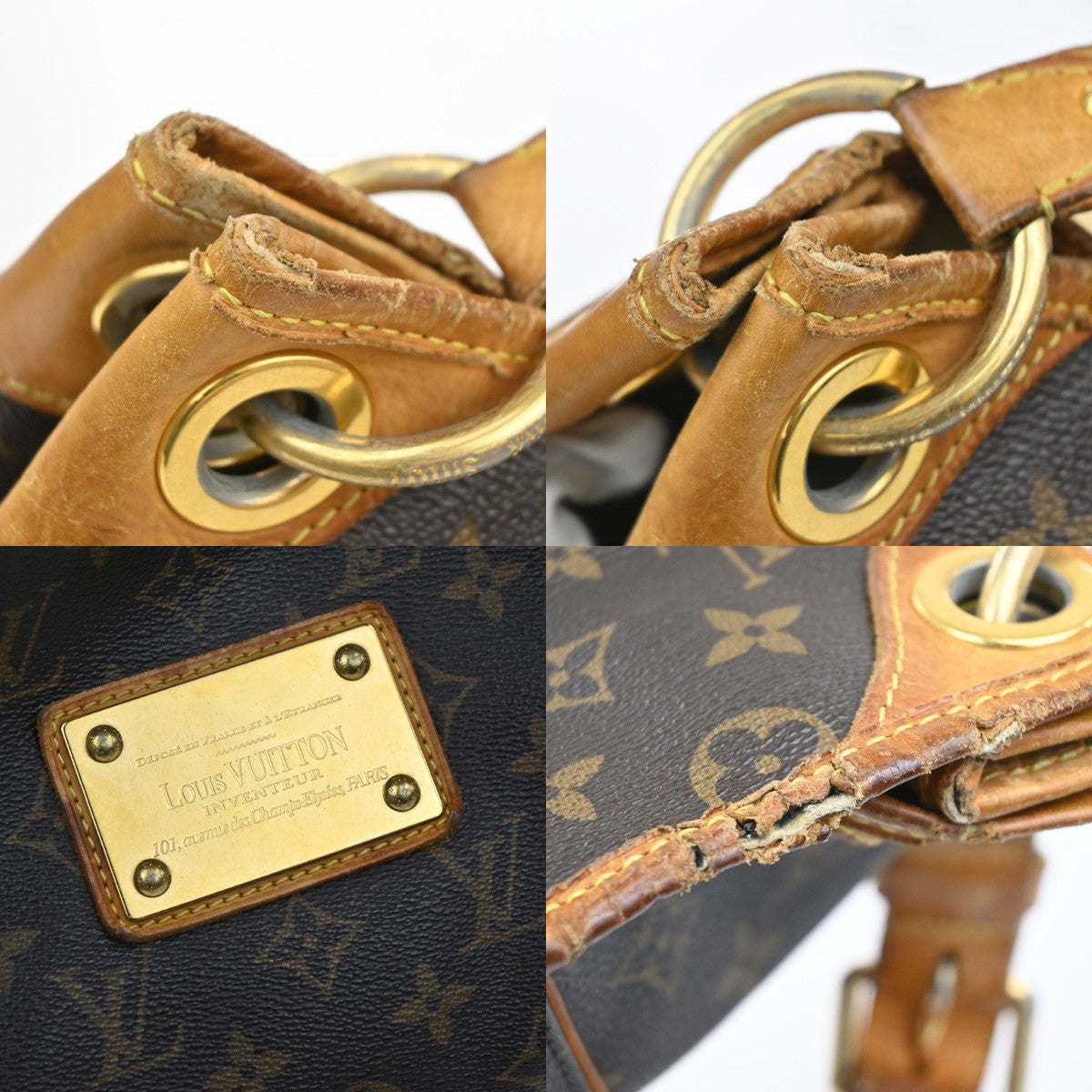 LOUIS VUITTON Galliera PM Shoulder Bag Monogram Leather Brown GD M56382 30MA654