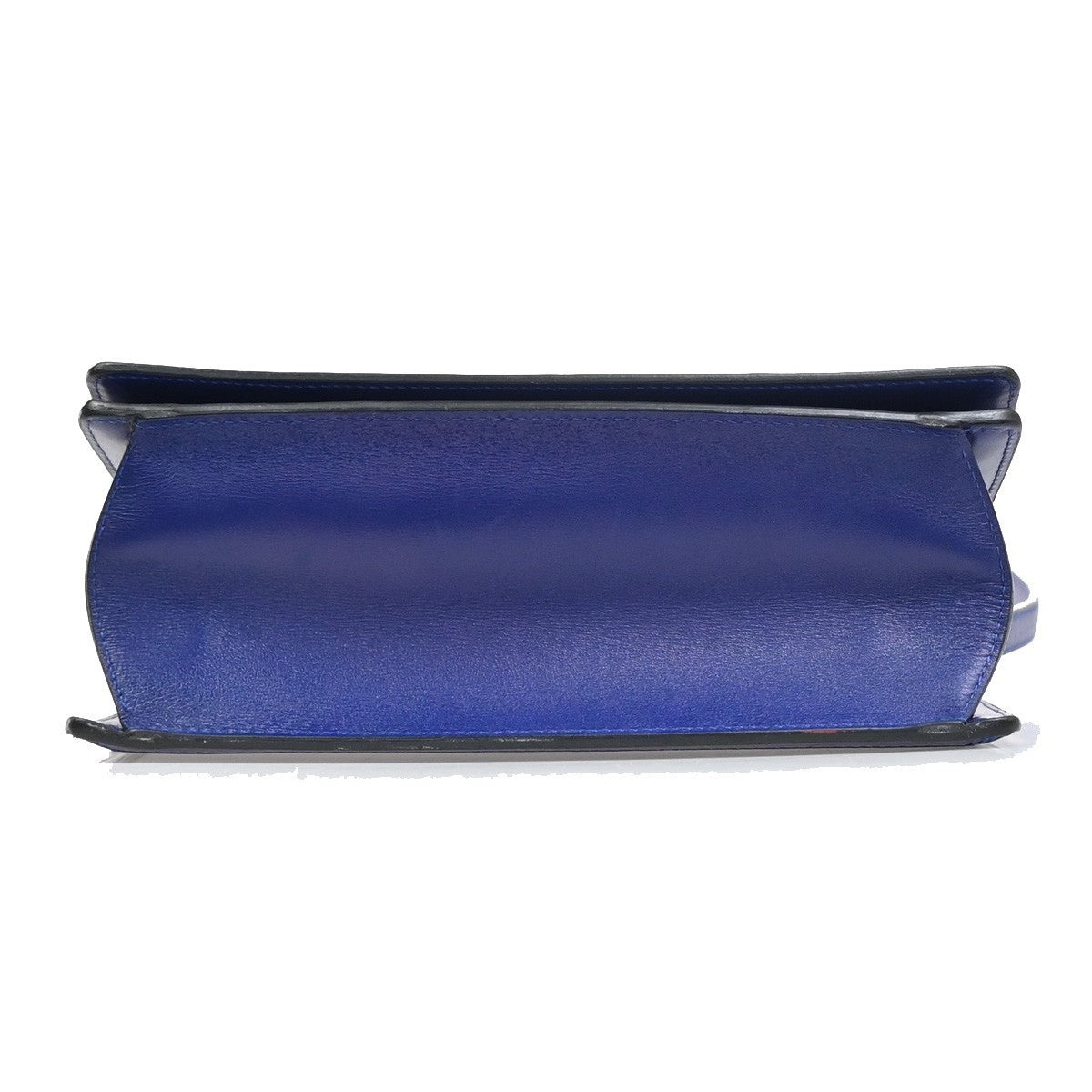 LOEWE Logo Barcelona Crossbody Shoulder Bag Leather Blue GHW Spain 11MA392