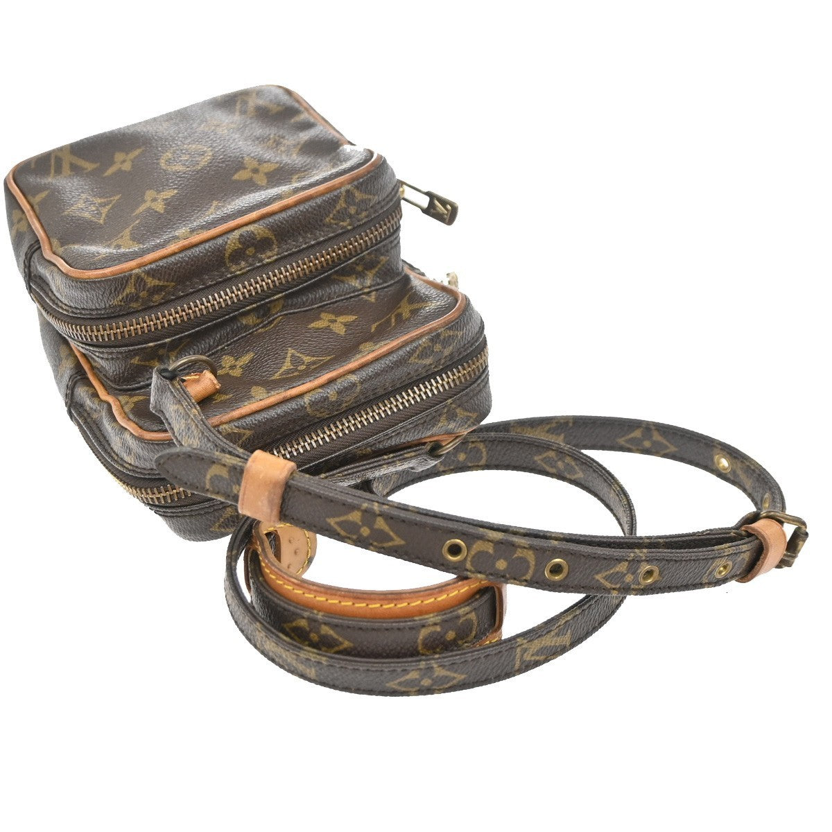 LOUIS VUITTON Mini Amazon Shoulder Bag Monogram Leather Brown M45238 39EG162