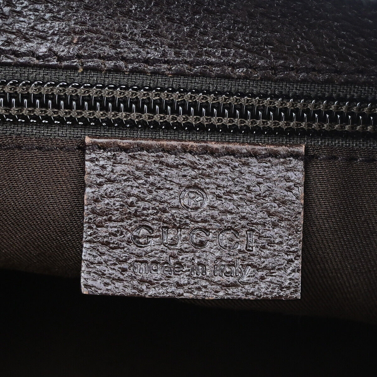 GUCCI Logo GG Pattern Shoulder Bag Canvas Leather Brown Italy 09SJ056