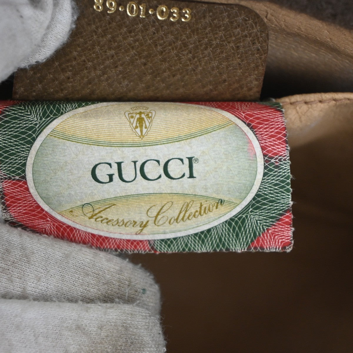 GUCCI GG Pattern Sherry Clutch Hand Bag PVC Leather Brown Italy 05TA586